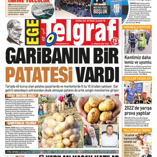 Ege Telgraf Gazetesi Haberi - 21.12.2021